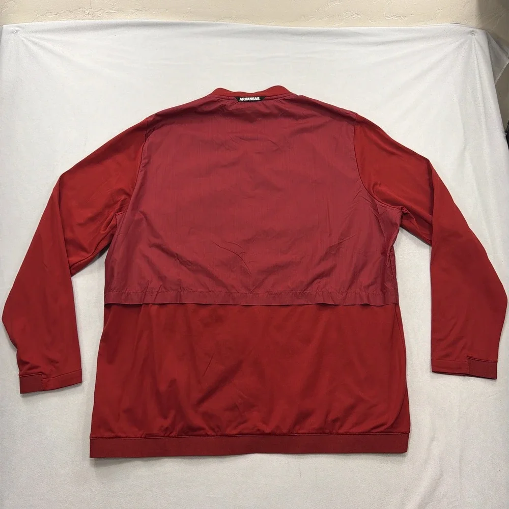 Nike Jacket Arkansas Razorbacks Full Zip Sideline Red Mens XXL
